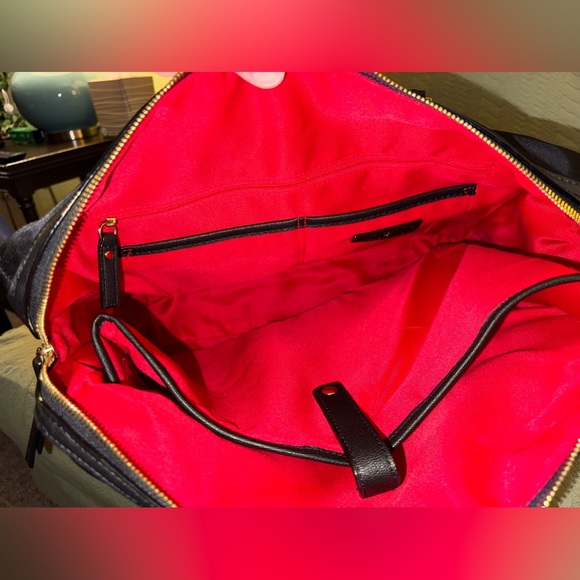 Travanti Work Tote Bag Black w/Red Lining NWT - Picture 3 of 16